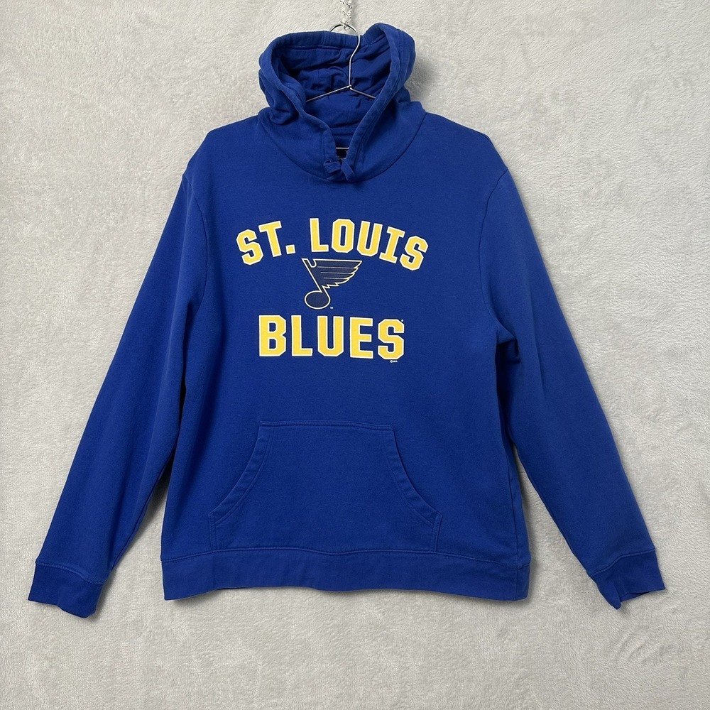St. Louis Blues Hooded Sweatshirt Fanatics NHL Hockey Size XL READ